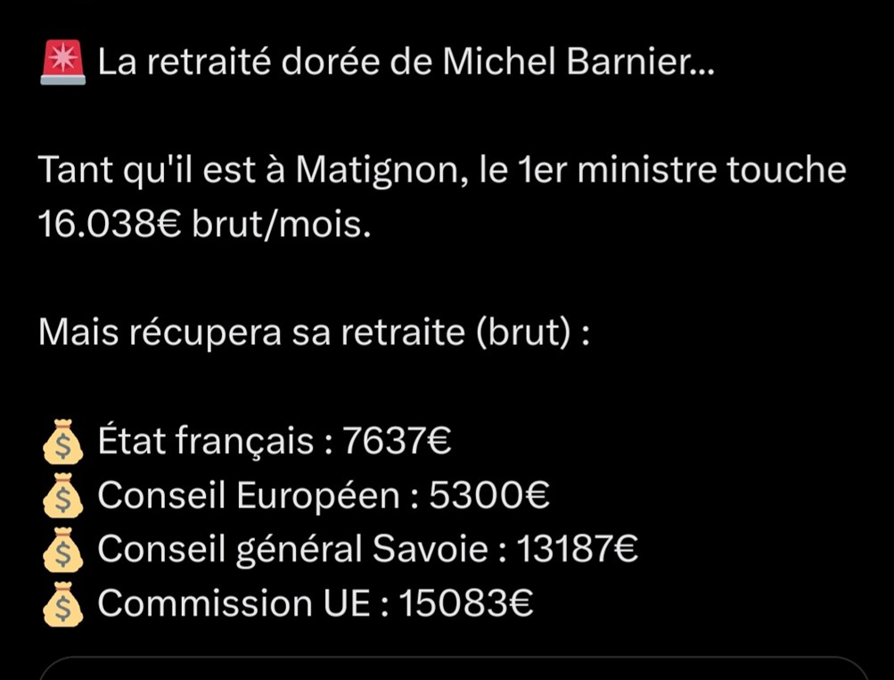 Retraite de Michel Barnier